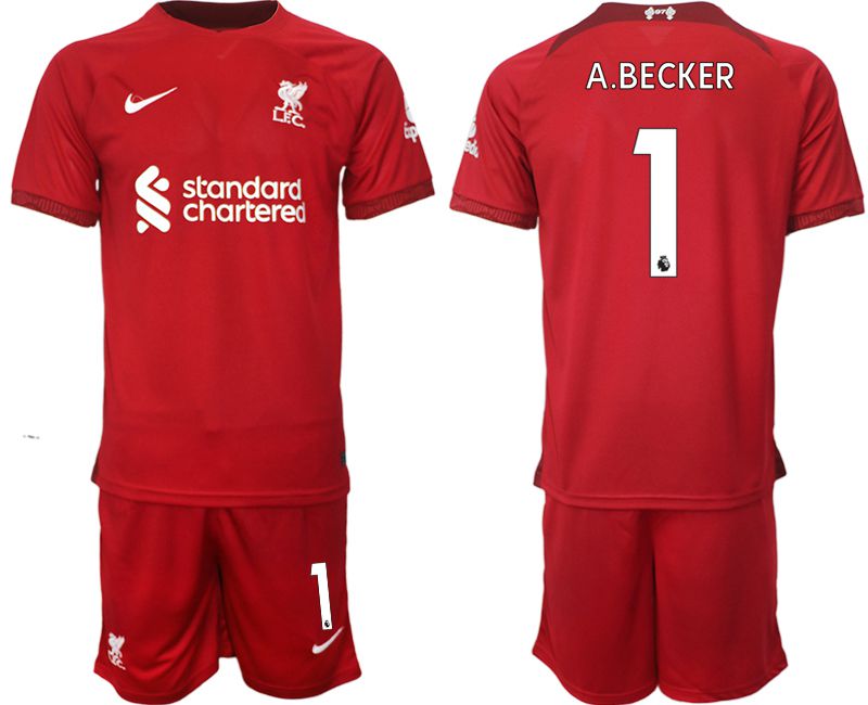 Men 2022-2023 Club Liverpool home red #1 Soccer Jersey
